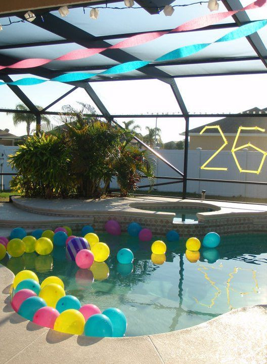 Pool Party Centerpieces Ideas
 30 best Balloon in pool images on Pinterest