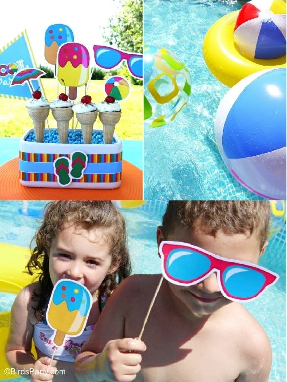 Pool Party Craft Ideas
 Pool Party Ideas & Kids Summer Printables