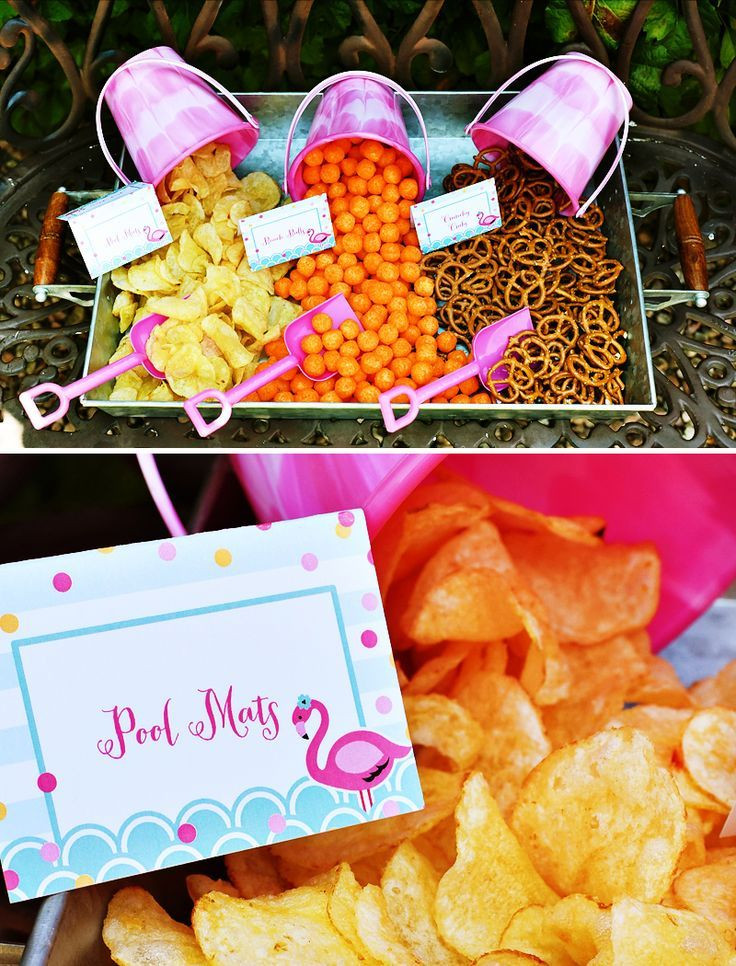 Pool Party Food Ideas
 Chic & Creative Pink Flamingo Pool Party