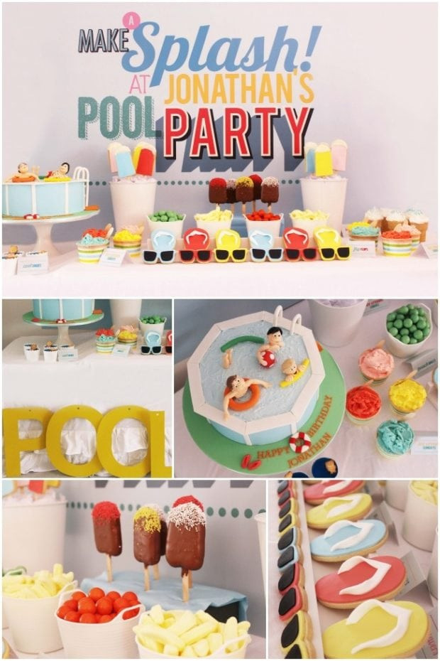 Pool Party Ideas For Birthdays
 A Joint Summer Birthday Pool Party Spaceships and Laser