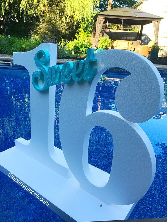 Pool Party Ideas For Sweet 16
 Pool Party Decoration Floating Prop Giant Numbers or