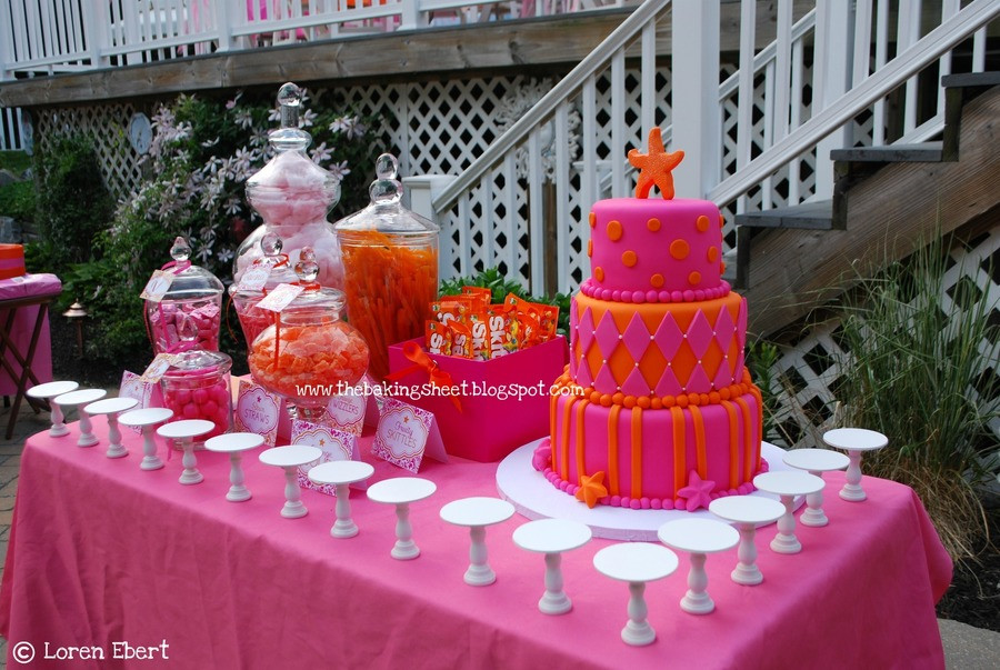 Pool Party Ideas For Sweet 16
 Tropical Theme Pink & Orange Sweet 16 Cake CakeCentral