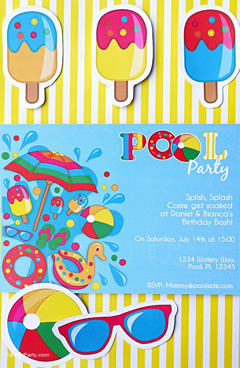 Pool Party Invitation Ideas
 Pool Party Ideas & Kids Summer Printables Party Ideas