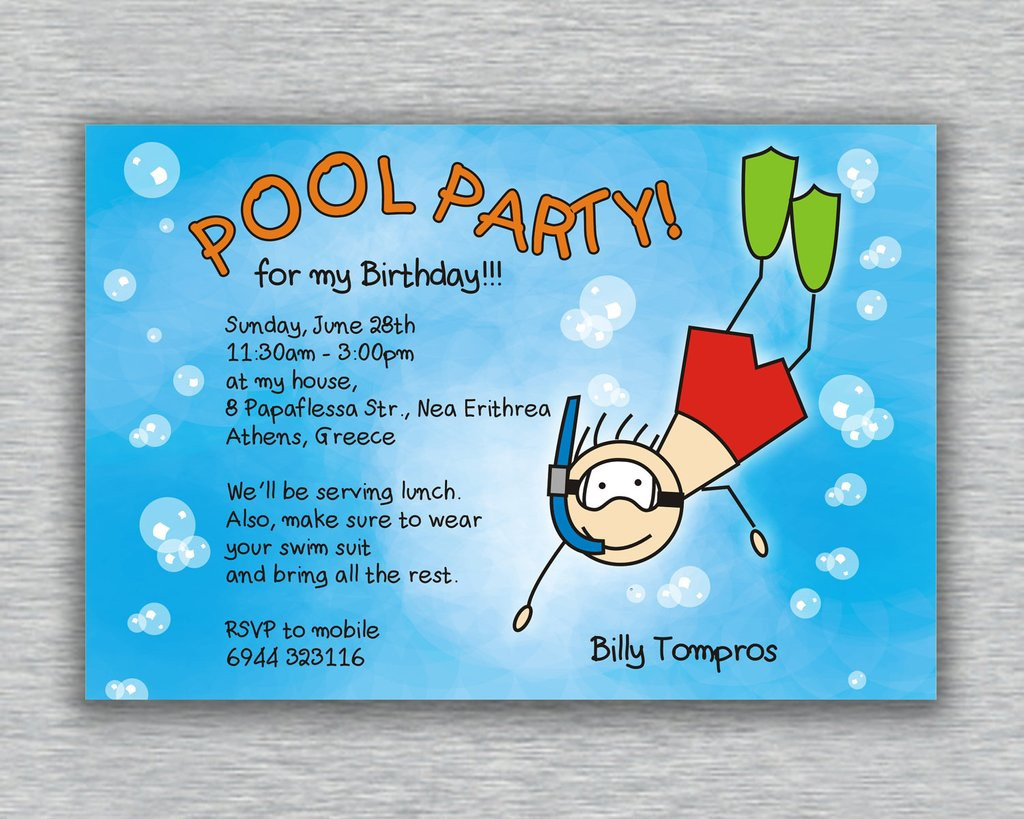 Pool Party Invitation Ideas
 Pool Party Invitation Ideas