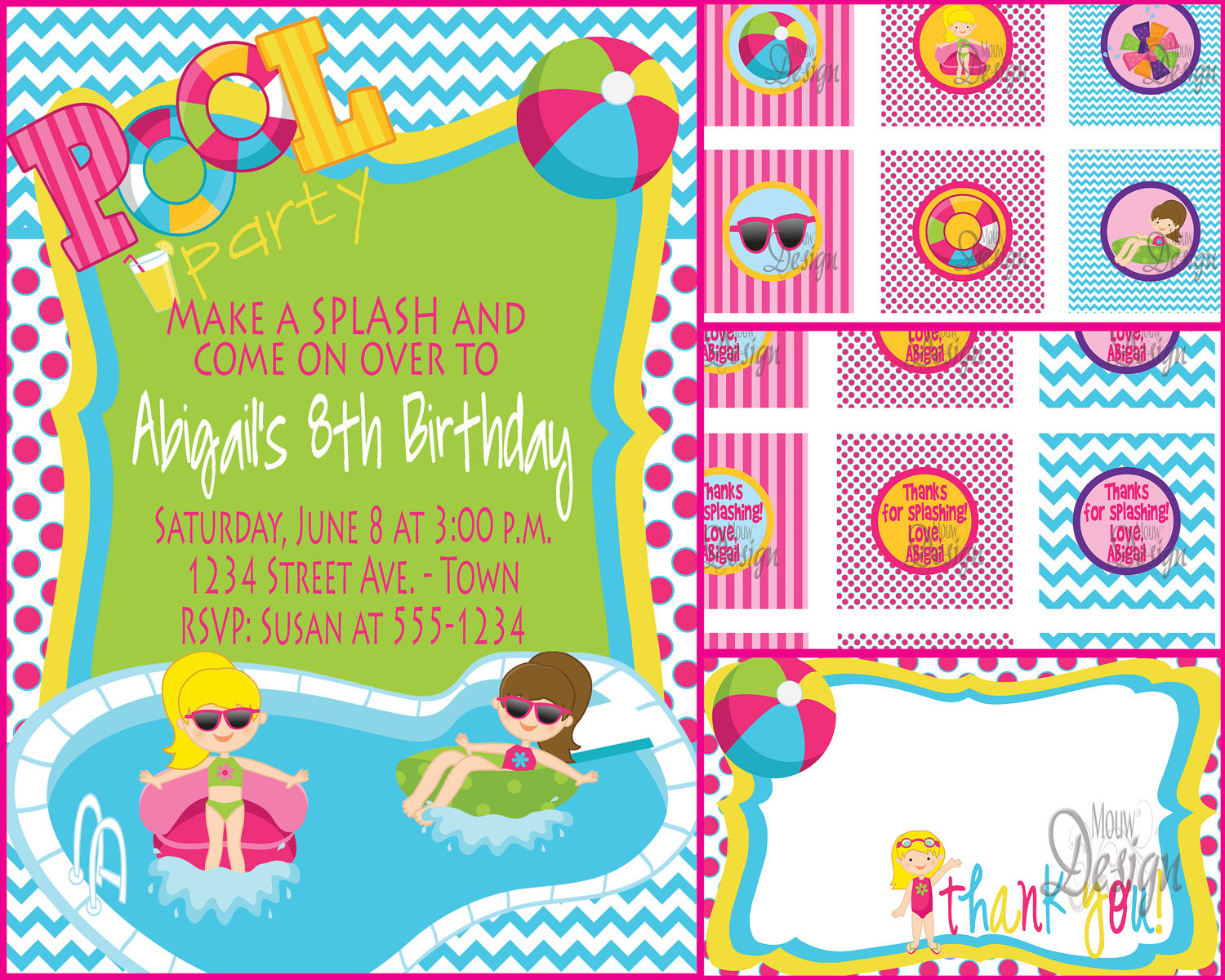 Pool Party Invitation Ideas
 Pool party invitations Designs