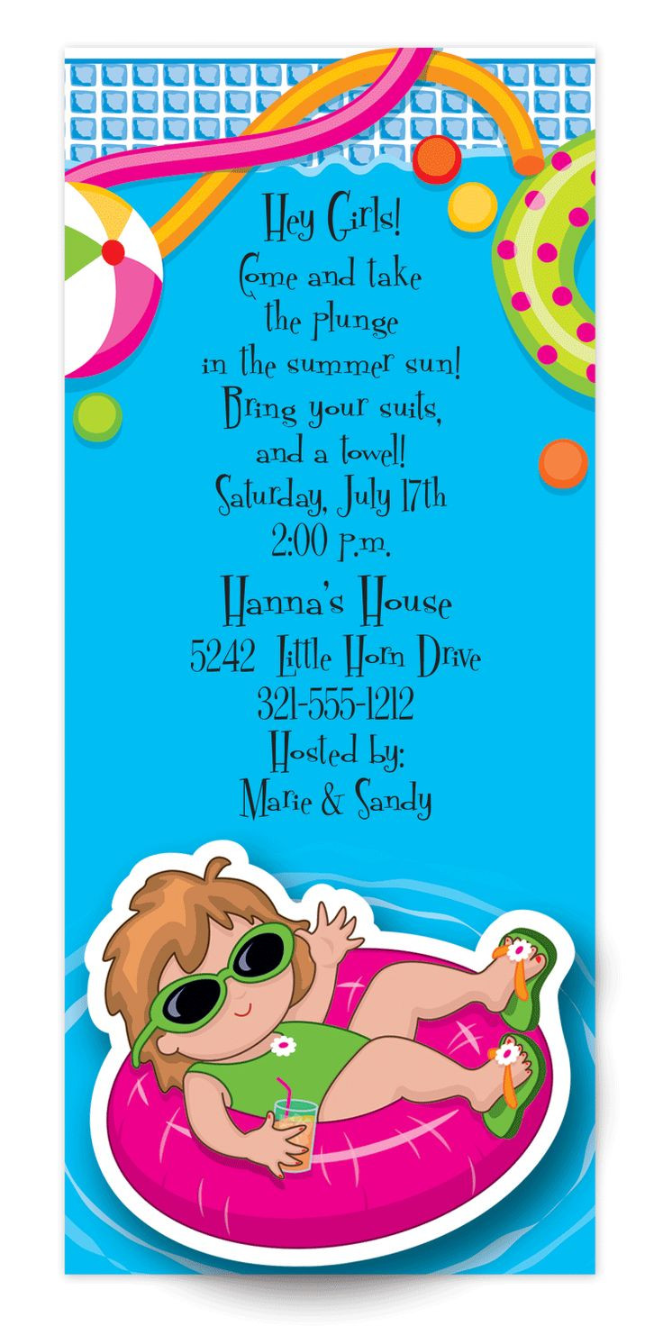 Pool Party Invitation Ideas
 71 best Pool Party Invitations images on Pinterest