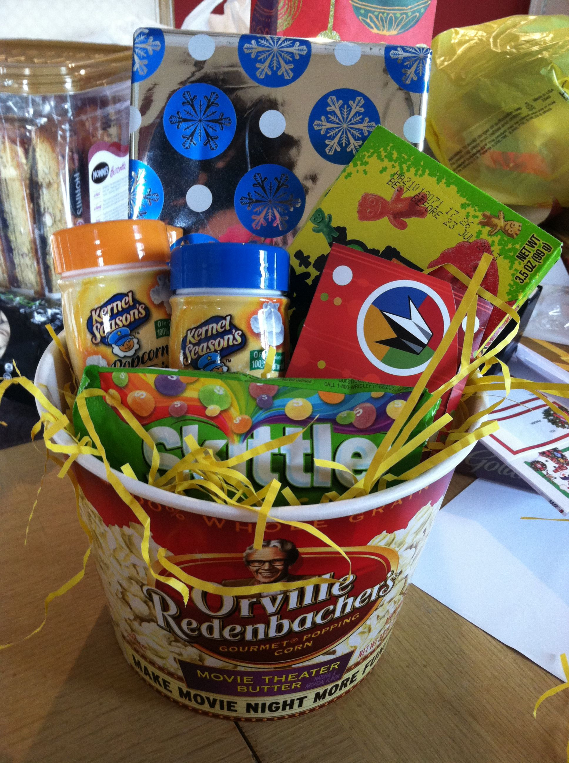 Popcorn Gift Baskets Ideas
 Movie Gift Basket Orville popcorn bucket from Tar