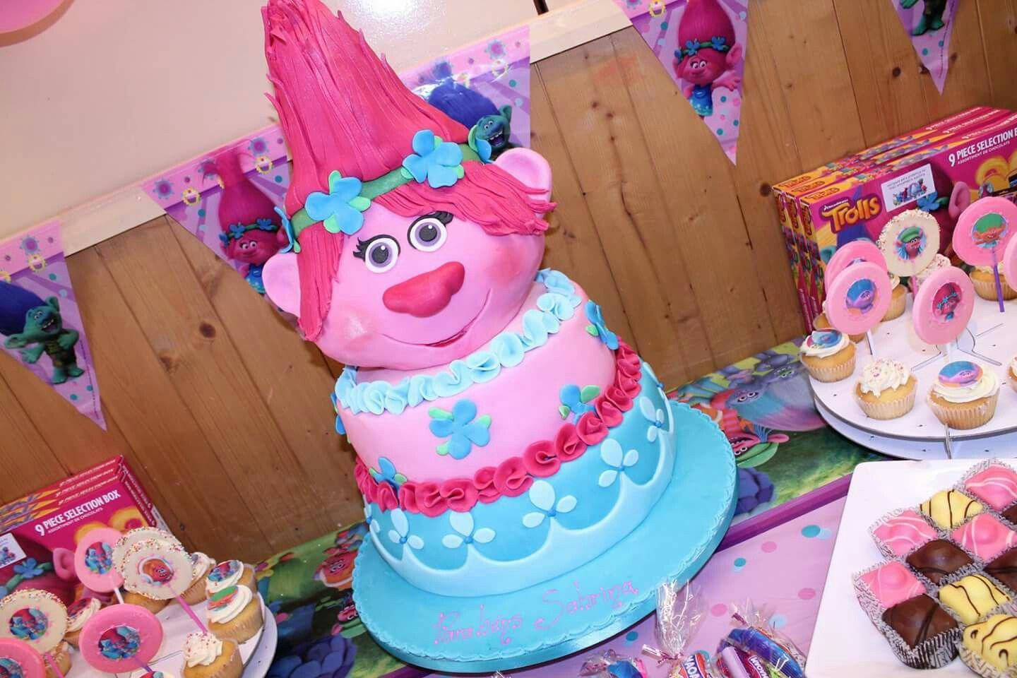 Poppy Troll Party Ideas
 Poppy trolls birthday cake