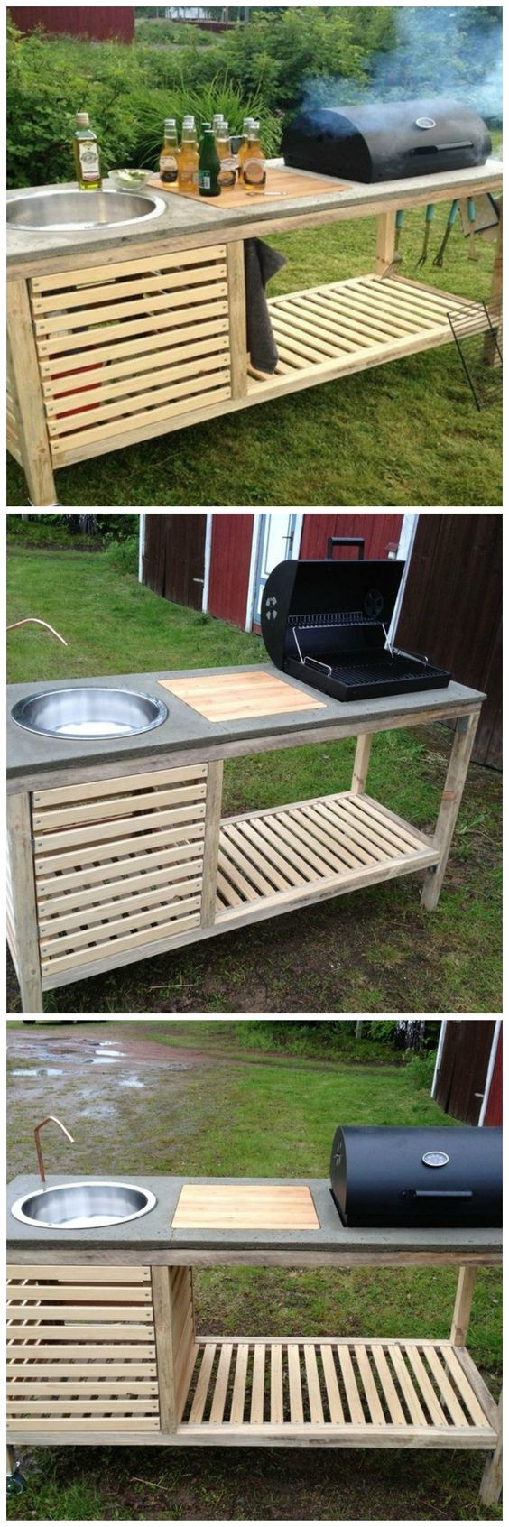 Portable Outdoor Kitchen
 Outdoor kitchens Make your and Make it on Pinterest