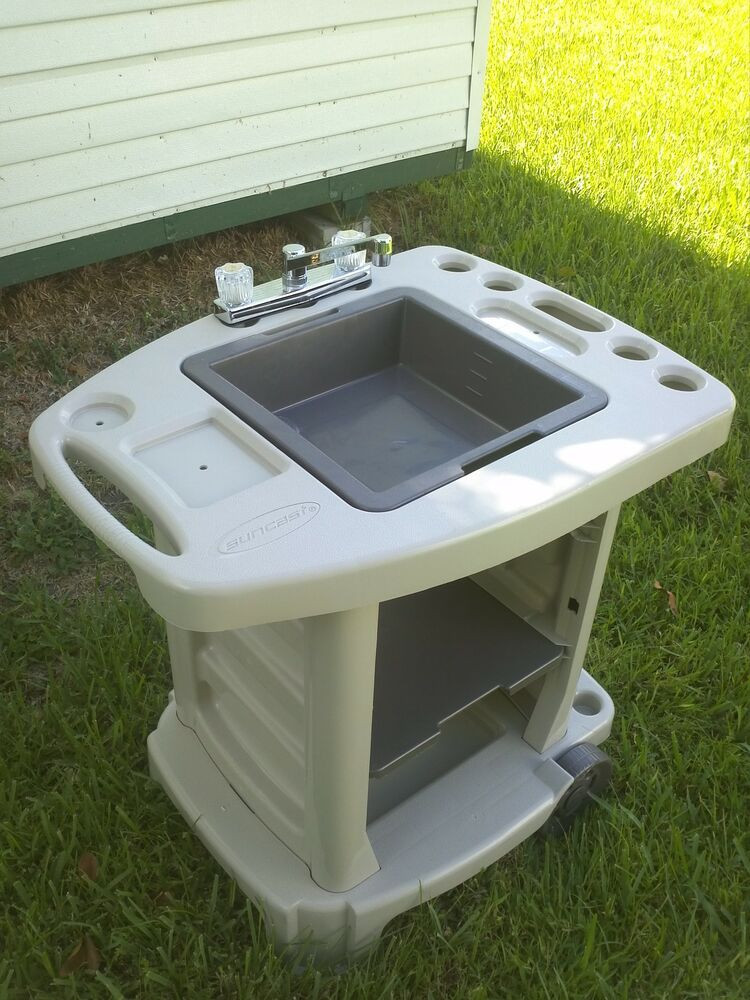 Portable Outdoor Kitchen
 Portable Outdoor Sink Garden Camp Kitchen Camping RV New