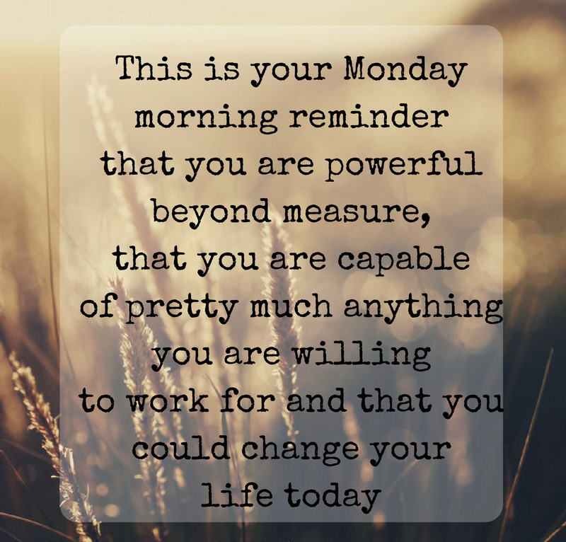 Positive Monday Morning Quotes
 Monday Inspirational Quotes