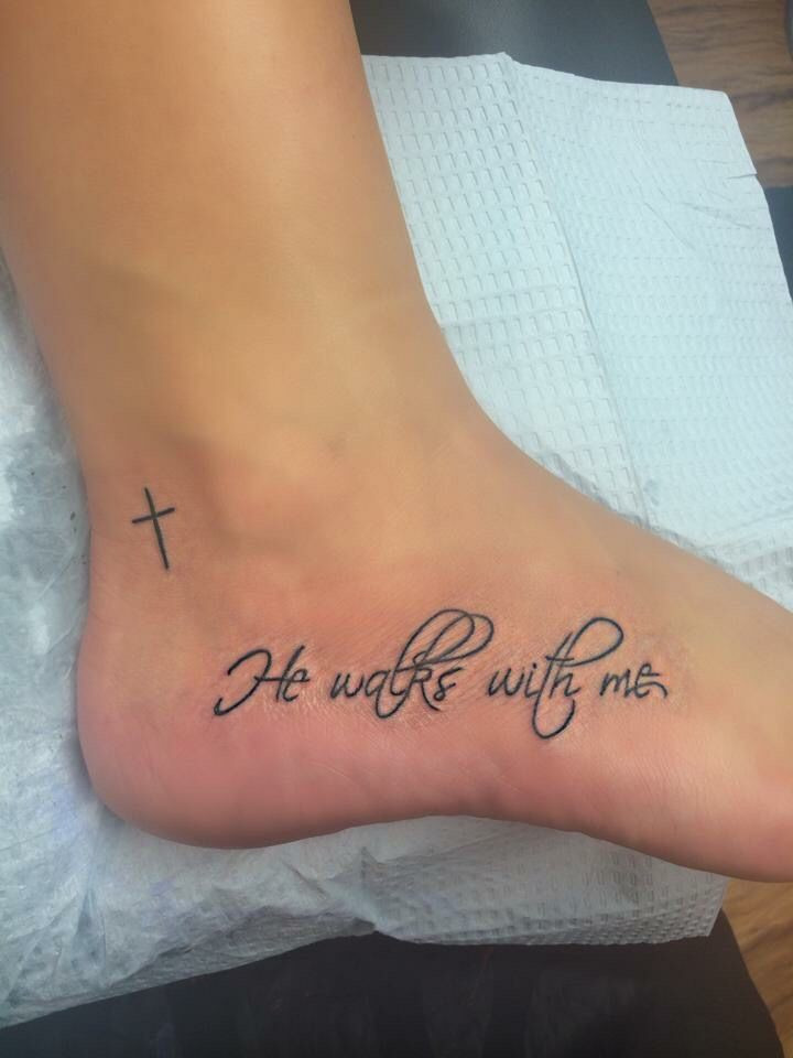 Positive Tattoo Quotes
 Inspirational tattoos with meaning Faith He walks with