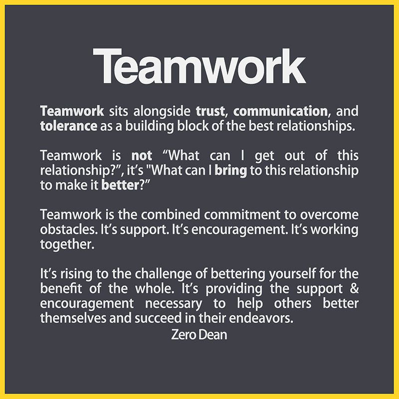 Positive Team Building Quotes
 From acquaintances to best friends to married couples all