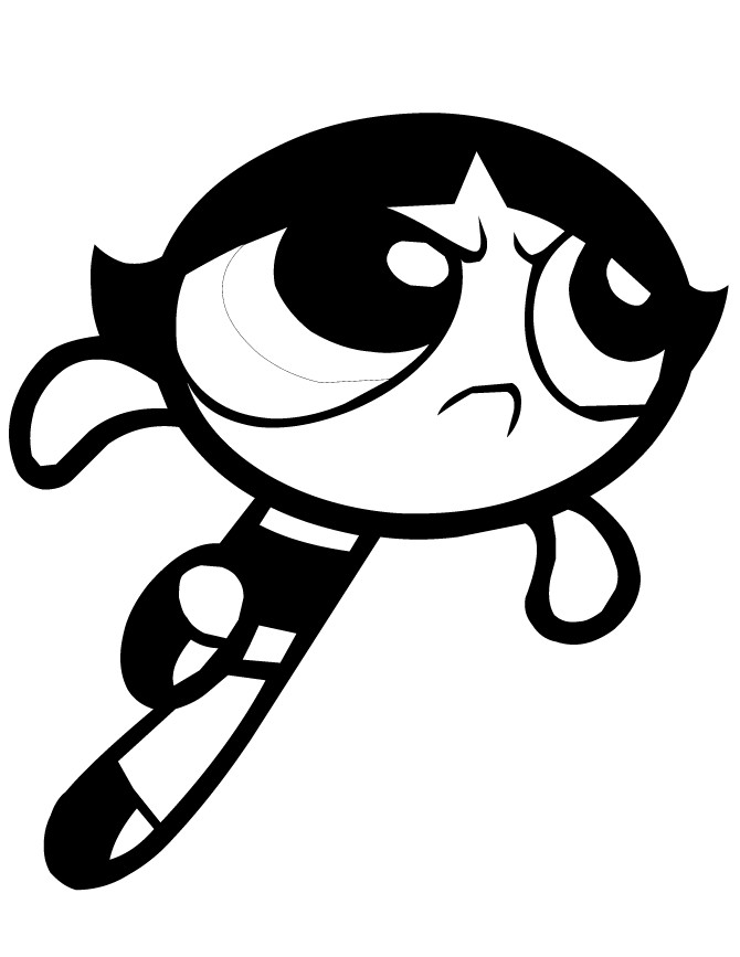 Powder Puff Boys Coloring Pages
 Powerpuff Girls Tomboy Buttercup Coloring Page