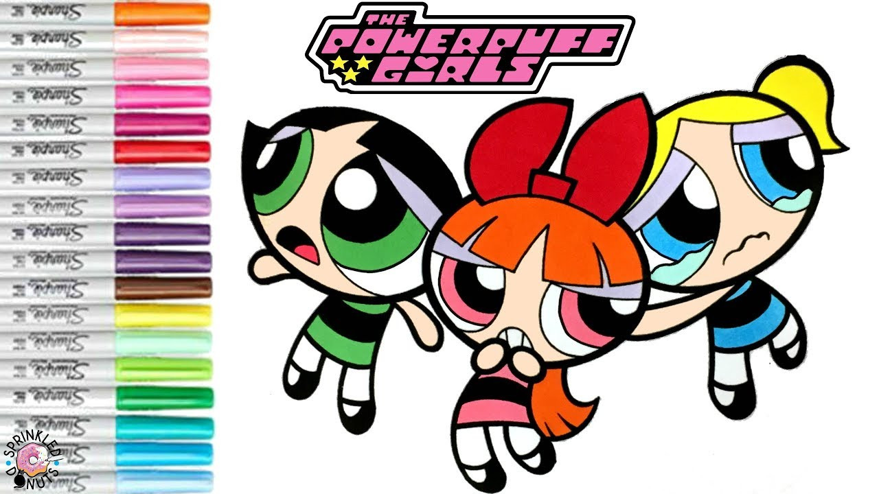 Power Punk Girls Coloring Pages
 Powerpuff Girls Coloring Book Page Blossom Bubbles
