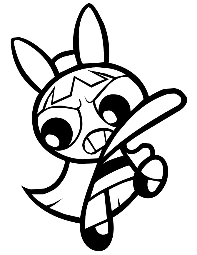 Powerpuff Girls Blossom Coloring Pages
 Cool Blossom Coloring Page