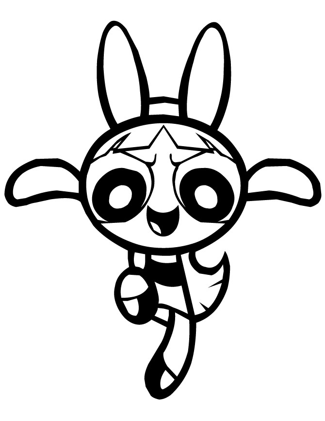 Powerpuff Girls Blossom Coloring Pages
 Powerpuff Girls Blossom Karate Kid Kick Coloring Page