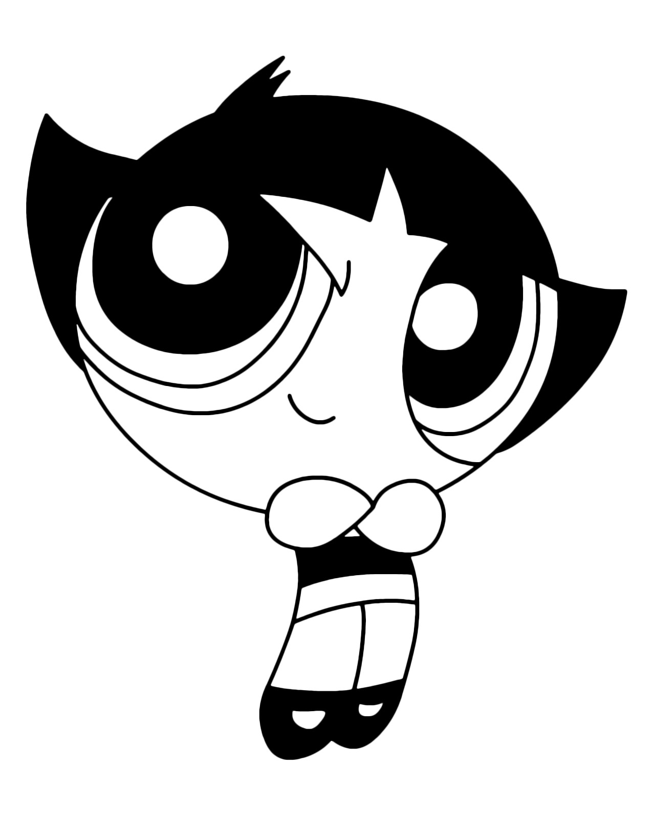 Powerpuff Girls Buttercup Coloring Pages
 The Powerpuff Girls Buttercup with crossed arms