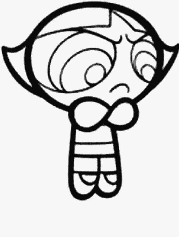 Powerpuff Girls Buttercup Coloring Pages
 Buttercup Is Upset In The Powerpuff Girls Coloring Page