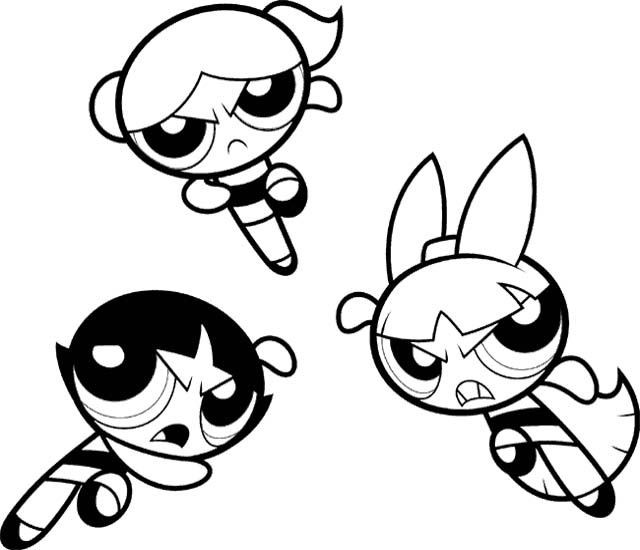 Powerpuff Girls Coloring Pages
 Powerpuff Girls Bubbles Character Coloring Page