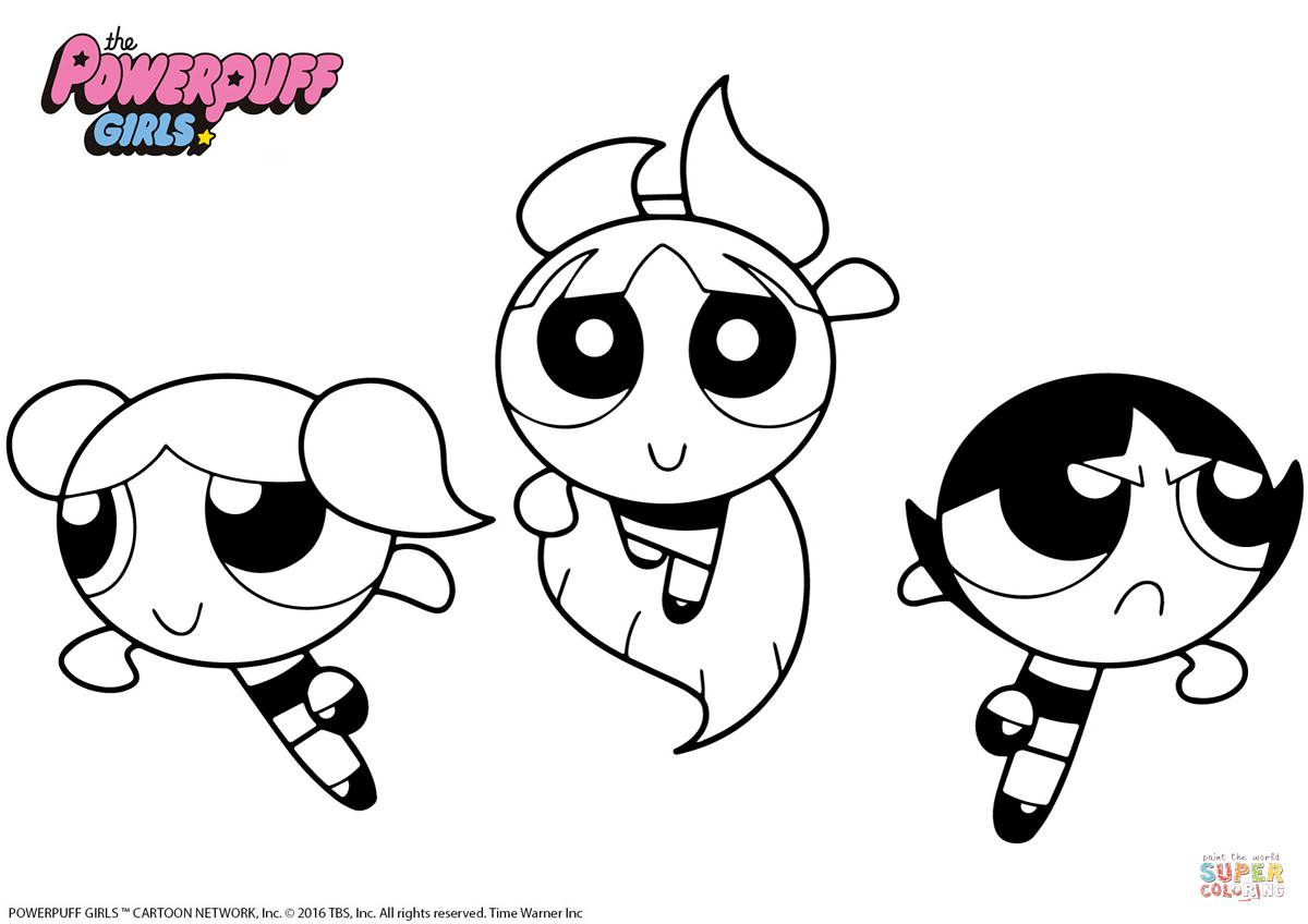 Powerpunk Girls Coloring Pages
 Powerpuff Girls coloring page
