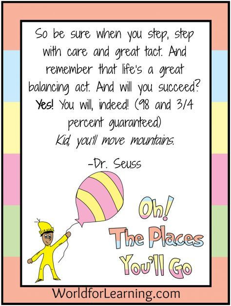 Prek Graduation Quotes
 Oh the Places You ll Go FREE Printable When I Grow Up