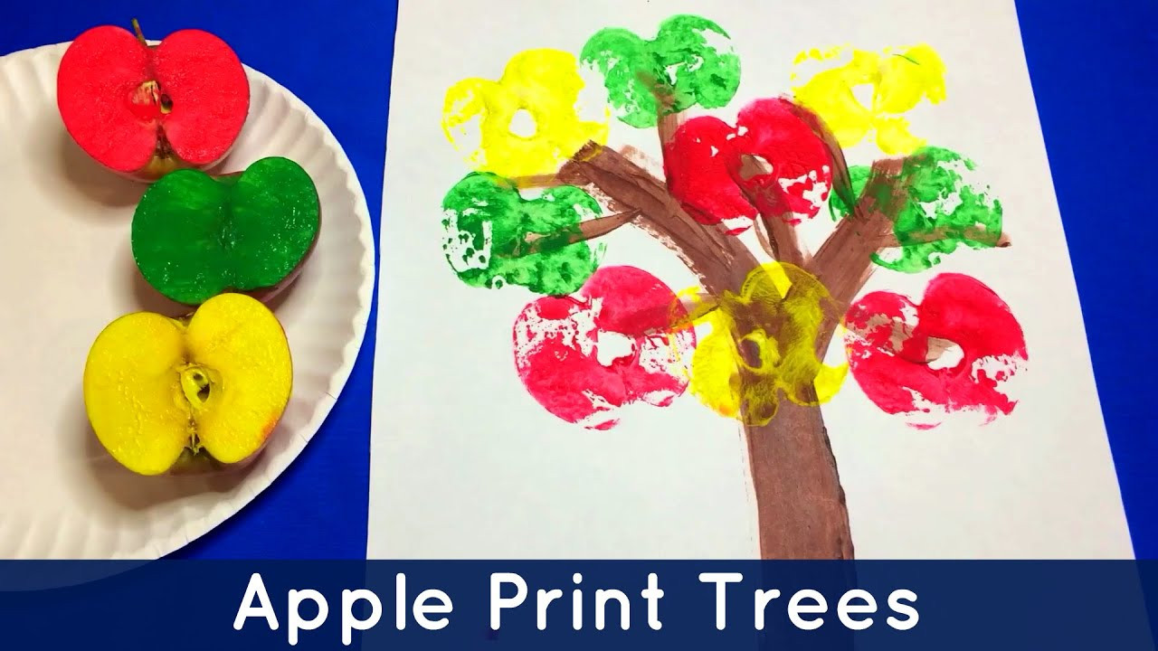 Preschool Art Project
 Apple Print Trees Preschool and Kindergarten Art Project