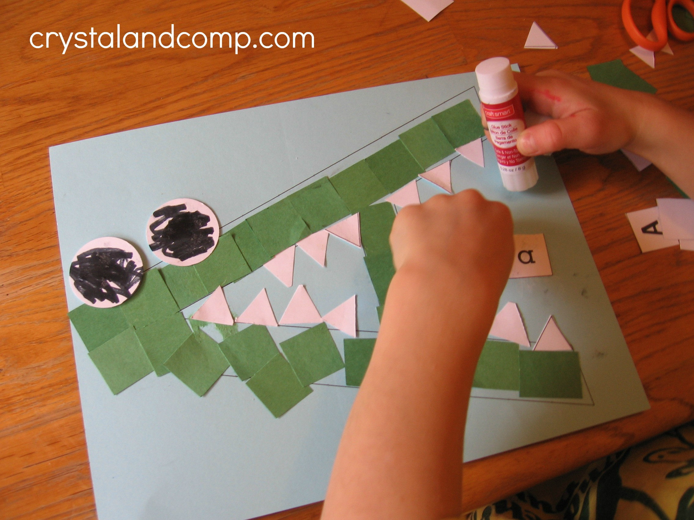 Preschool Art Project
 Letter of the Week A is for Alligator