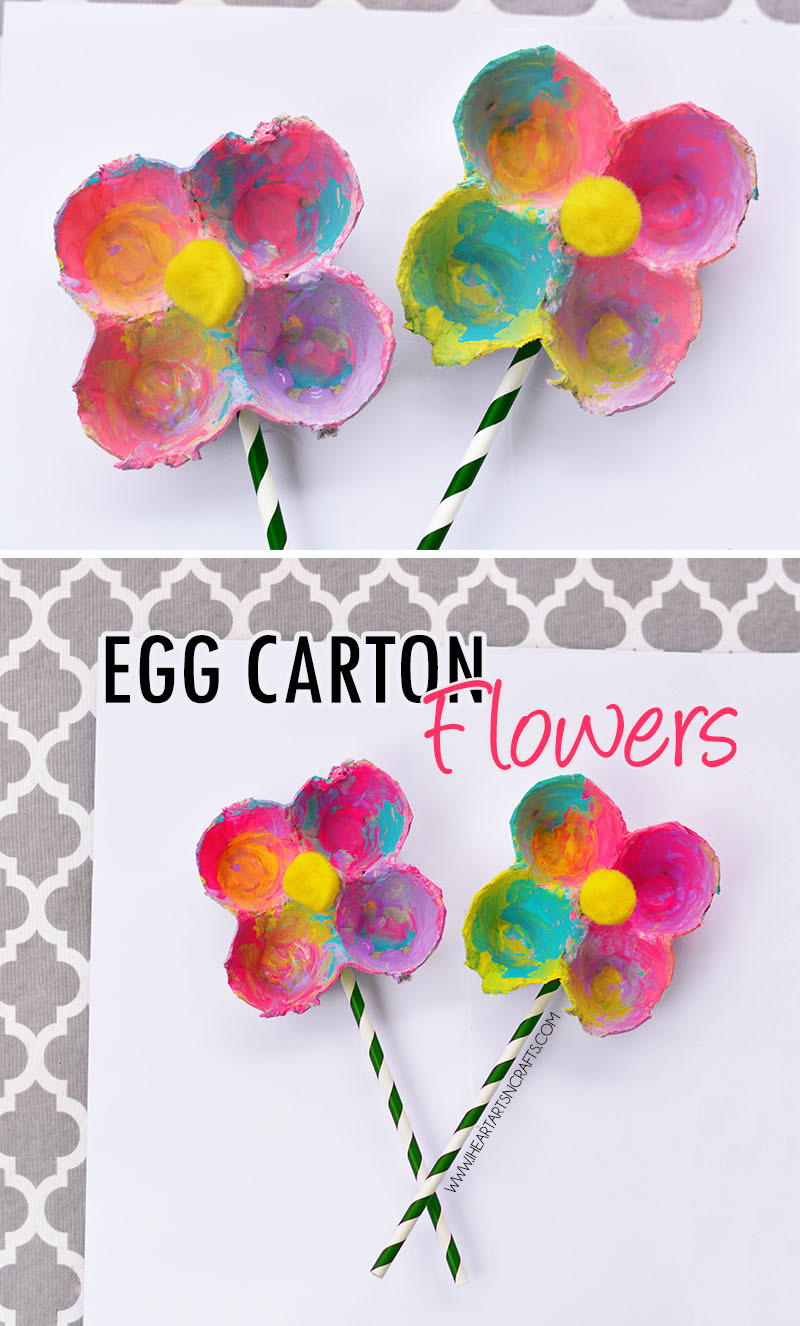 Preschool Art Project
 Egg Carton Flowers I Heart Arts n Crafts