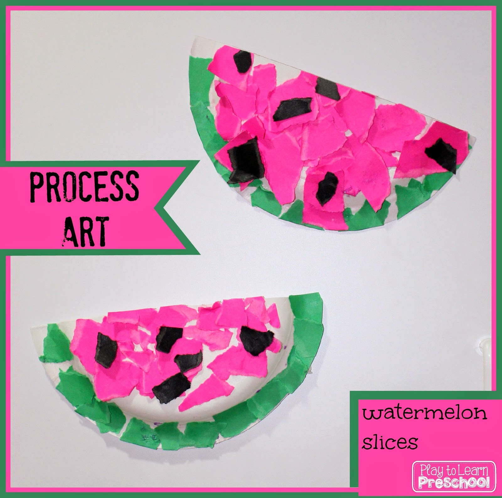 Preschool Art Project
 Watermelon Art Play to Learn