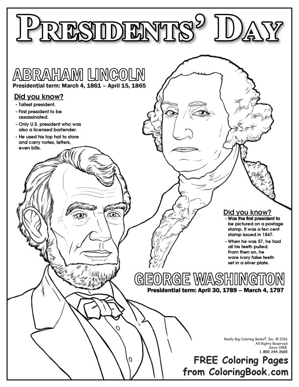 Presidents Day Coloring Pages Printable
 Coloring Books