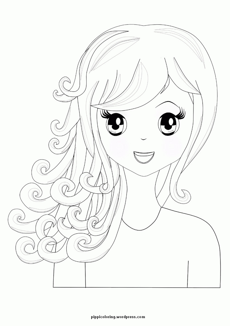 Pretty Girl Coloring Pages To Print
 Pretty Girl Coloring Page Coloring Home
