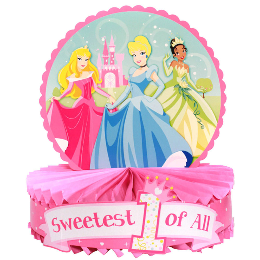 Princess 1St Birthday Party Ideas
 Disney Princess 1st Birthday Centerpiece 1pc Party