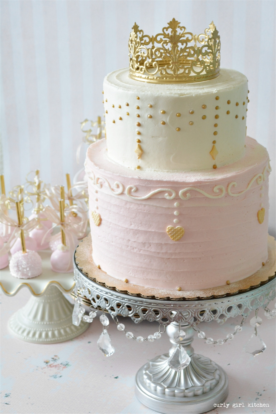 Princess Birthday Cake Ideas
 Curly Girl Kitchen Pink and Gold Princess Party Cake