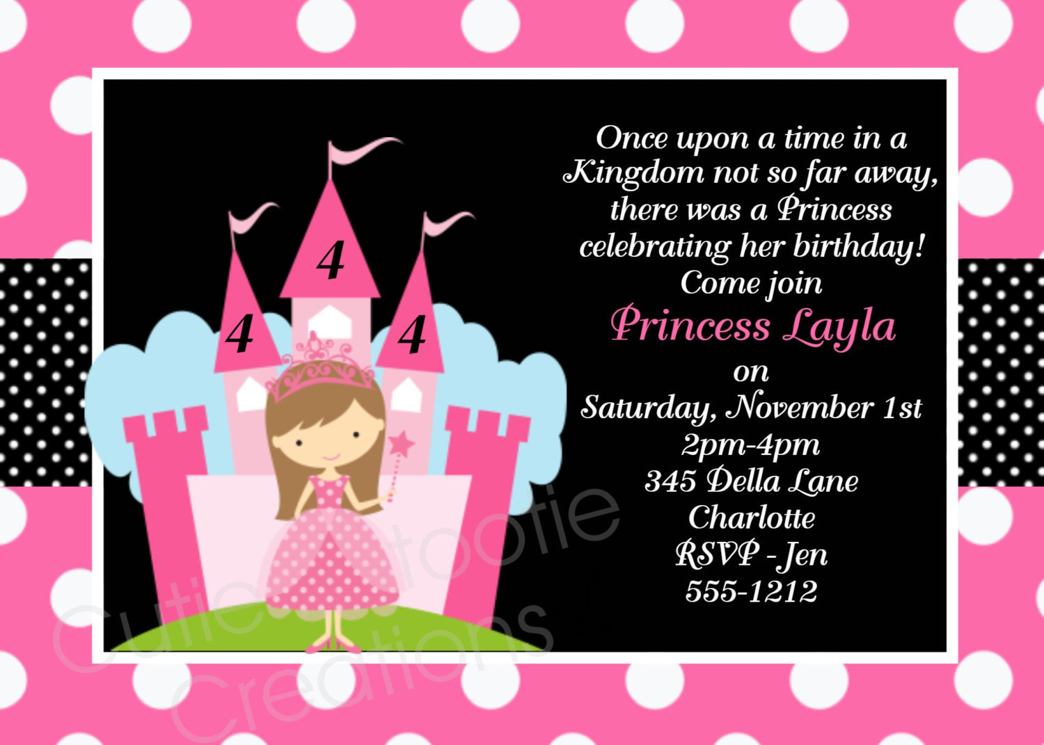 Princess Birthday Party Invitations
 Princess Birthday Invitation Princess Party Invitations