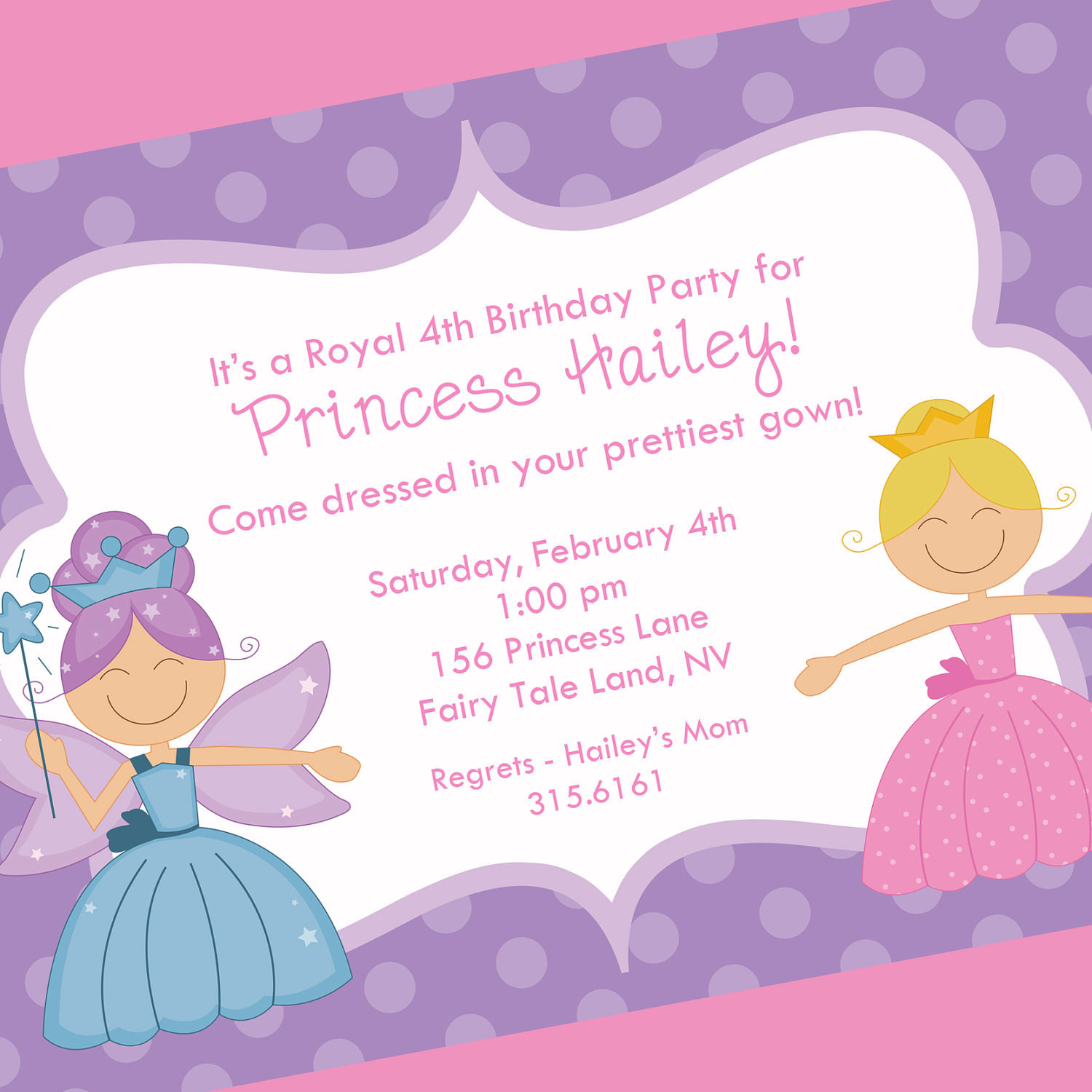 Princess Birthday Party Invitations
 Princess Birthday Invitation Printable Invitation Design