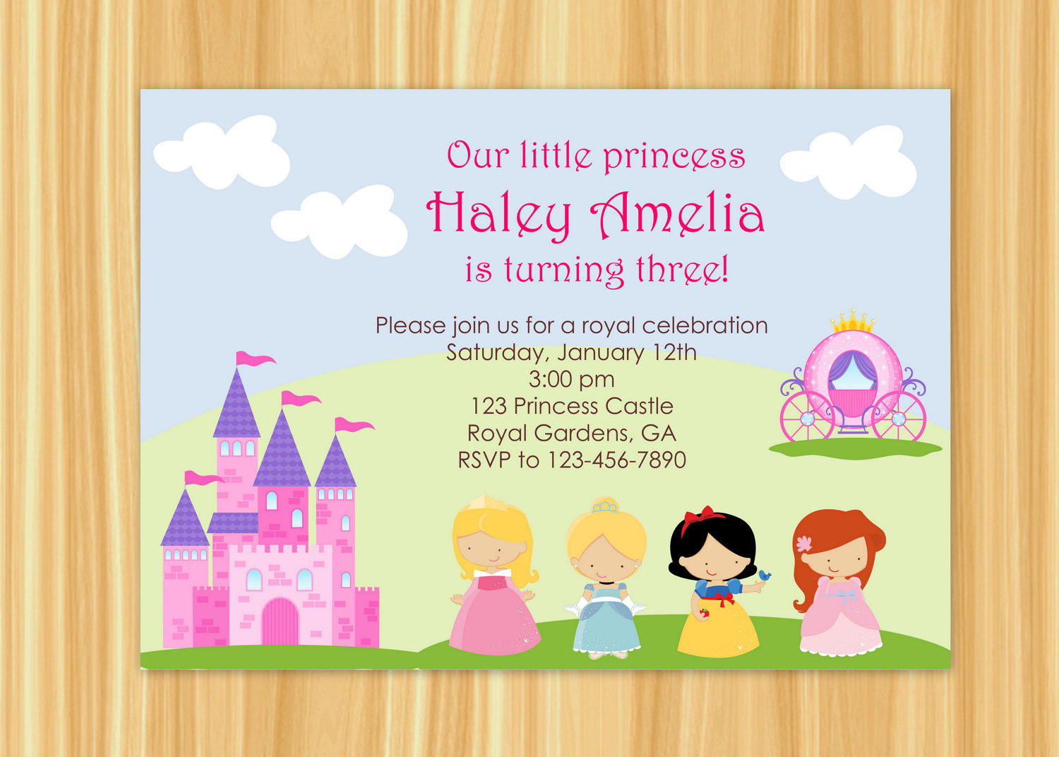 Princess Birthday Party Invitations
 Princess Party Invitation Princess Party Birthday Snow