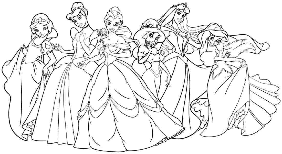 Princess Coloring Pages For Boys
 Disney Princesses Coloring Pages To Print AZ Coloring Pages