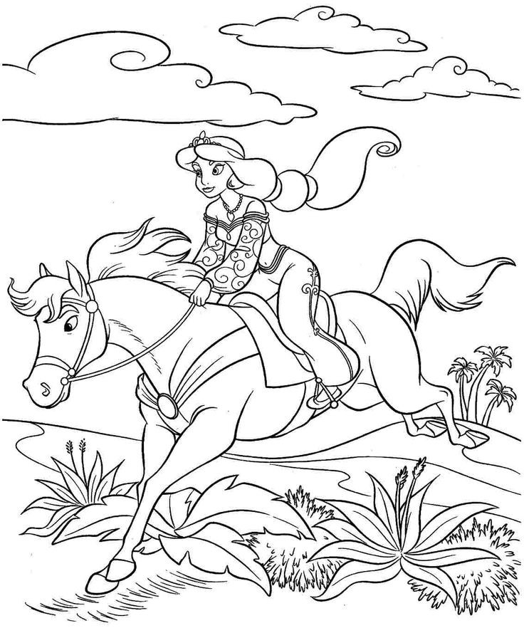 Princess Coloring Pages For Boys
 Coloring Pages Disney Princess Jasmine Printable For Kids