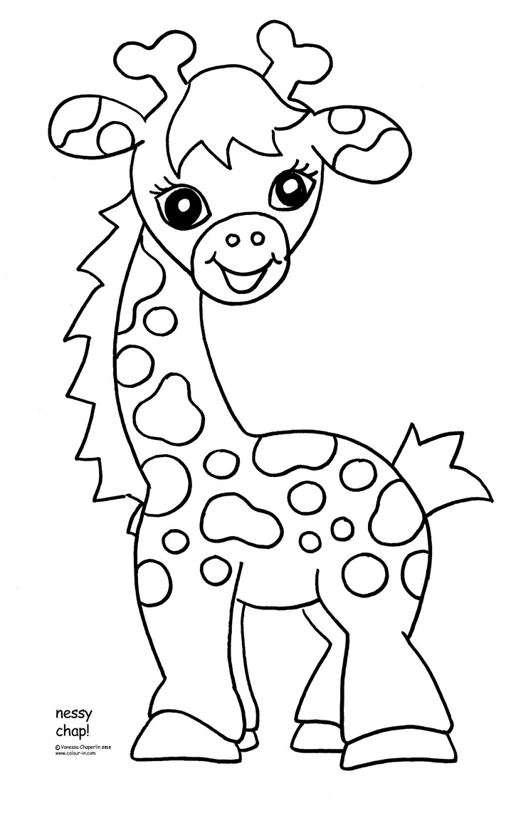 Printable Animal Coloring Pages
 Free Printable Giraffe Coloring Pages For Kids