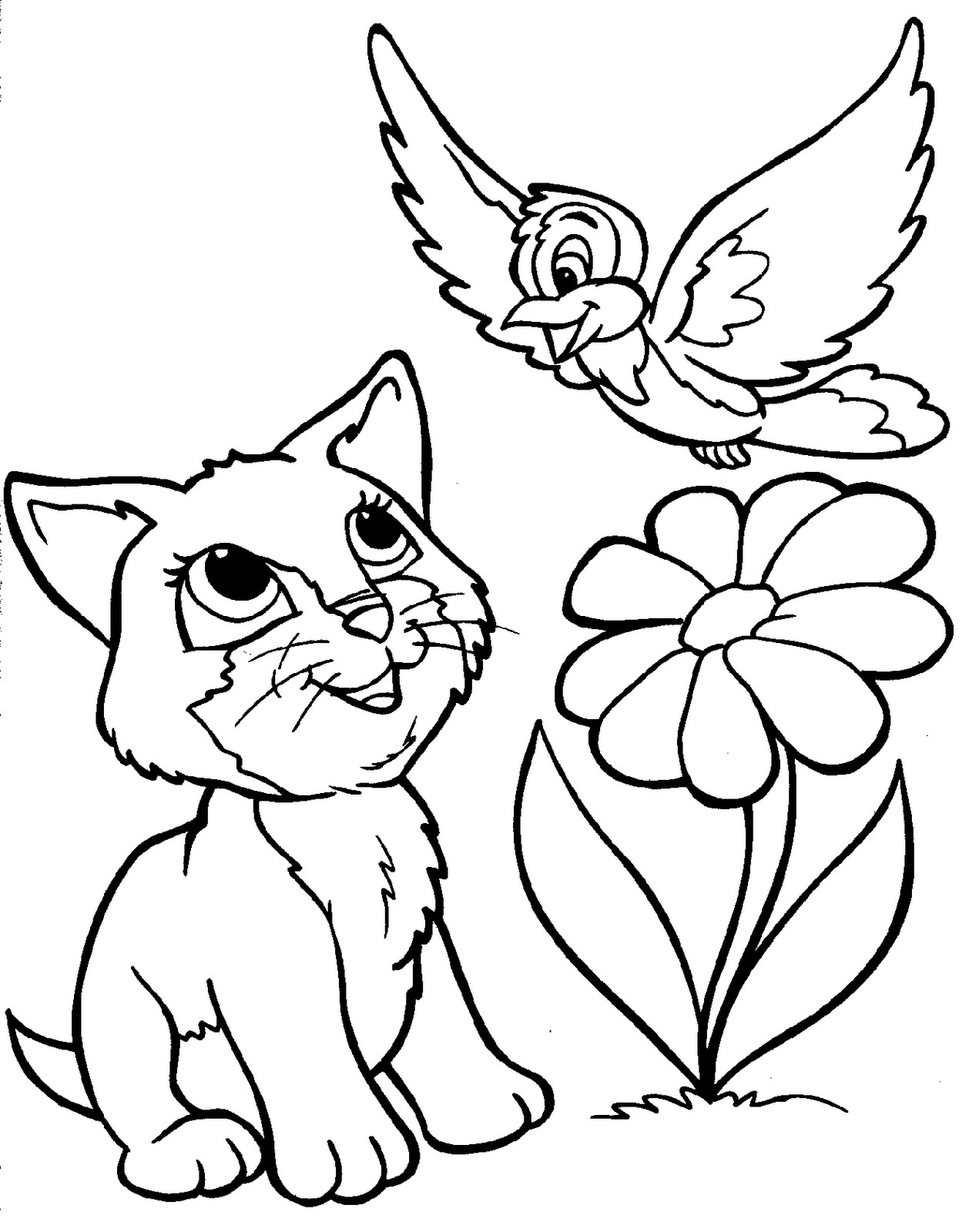 Printable Animal Coloring Pages
 10 Cute Animals Coloring Pages