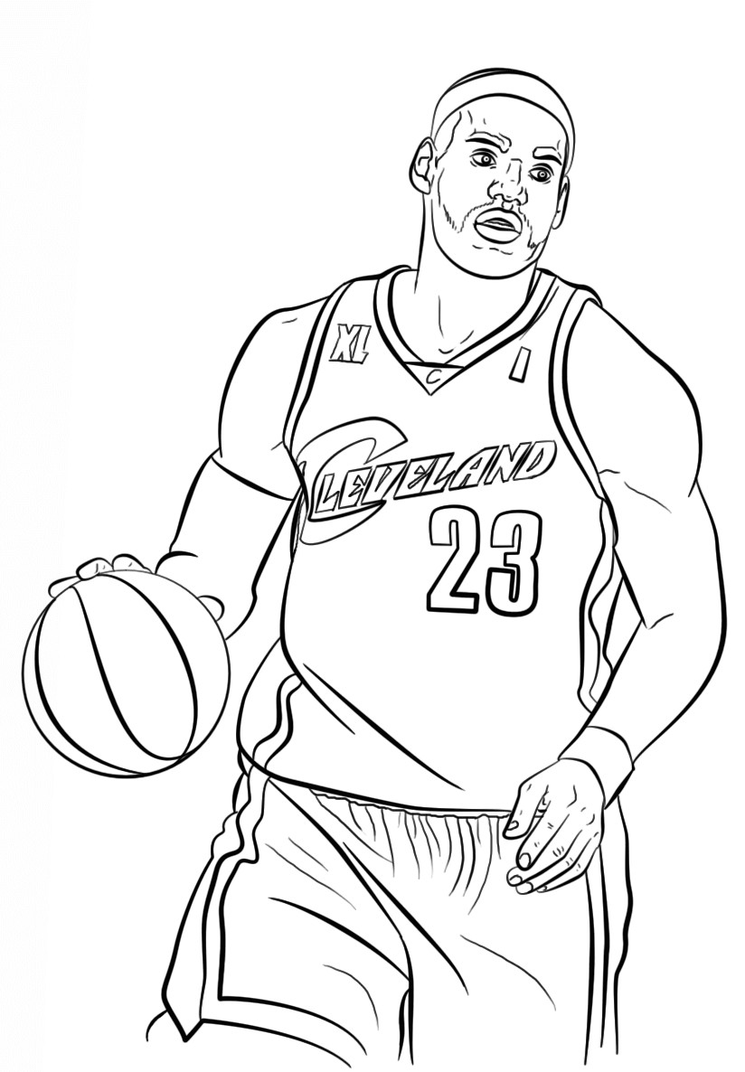 Printable Basketball Coloring Pages
 Free Printable NBA National Basketball Association