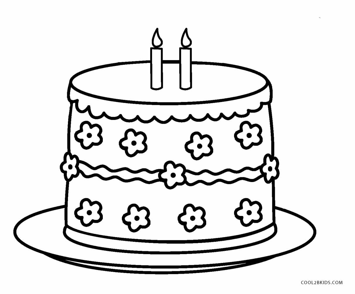 Printable Birthday Coloring Pages
 Free Printable Birthday Cake Coloring Pages For Kids