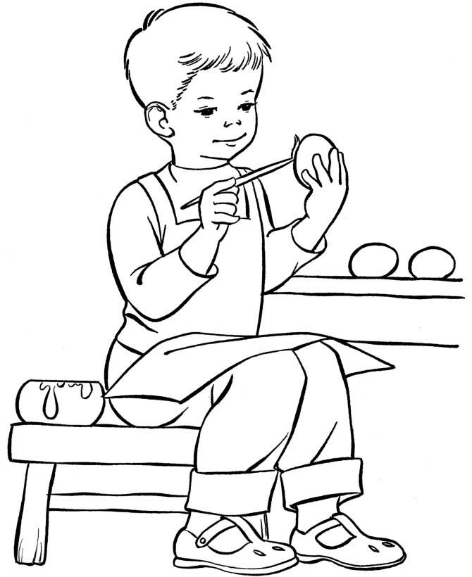 Printable Boys Easter Coloring Pages
 Boy Coloring Pages AZ Coloring Pages