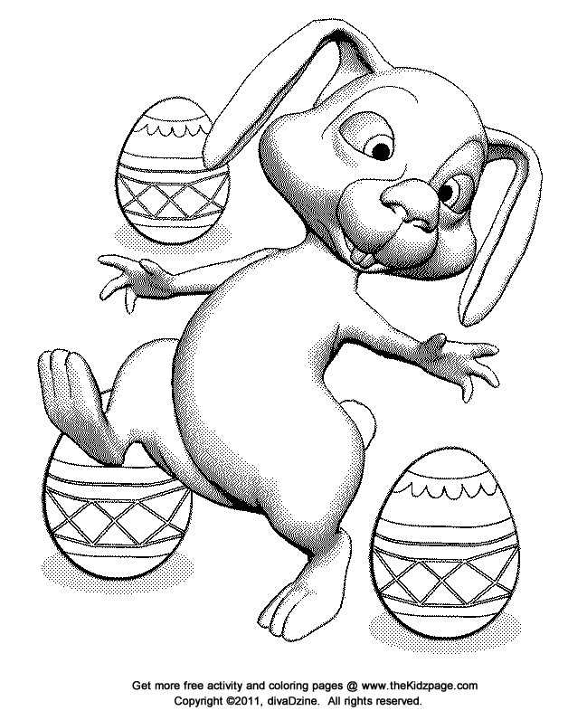 Printable Boys Easter Coloring Pages
 Cartoon Bunny Rabbit Coloring Home