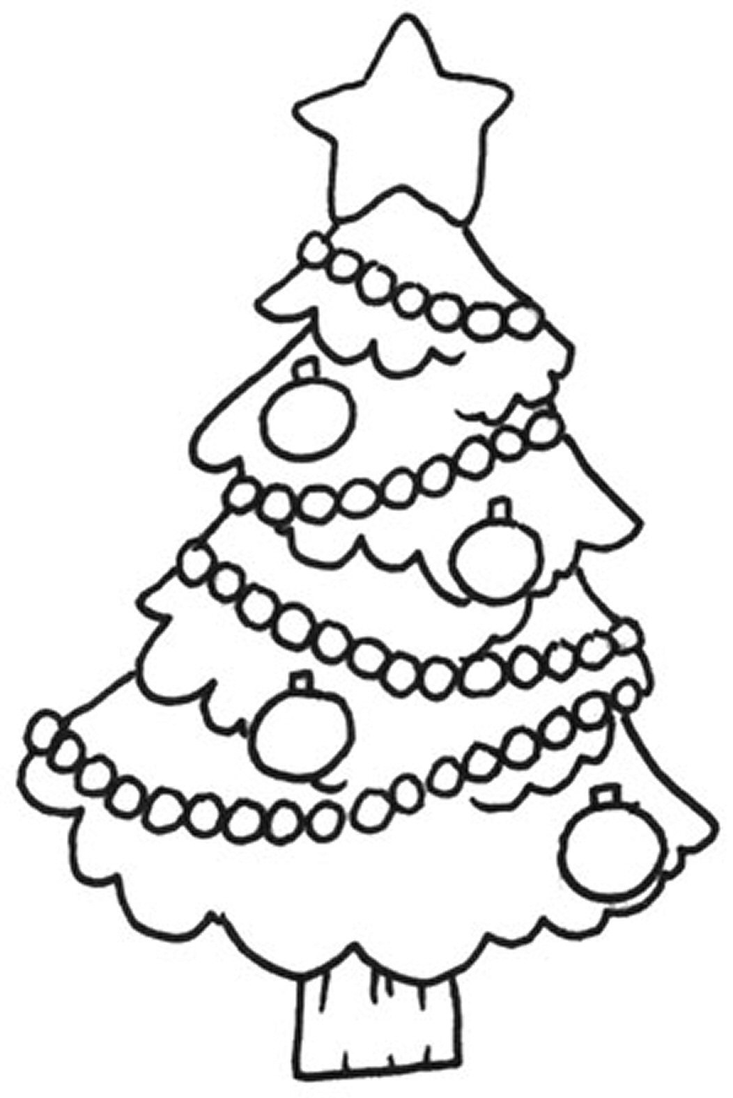 Printable Coloring Pages Christmas
 Free Printable Christmas Tree Coloring Pages For Kids