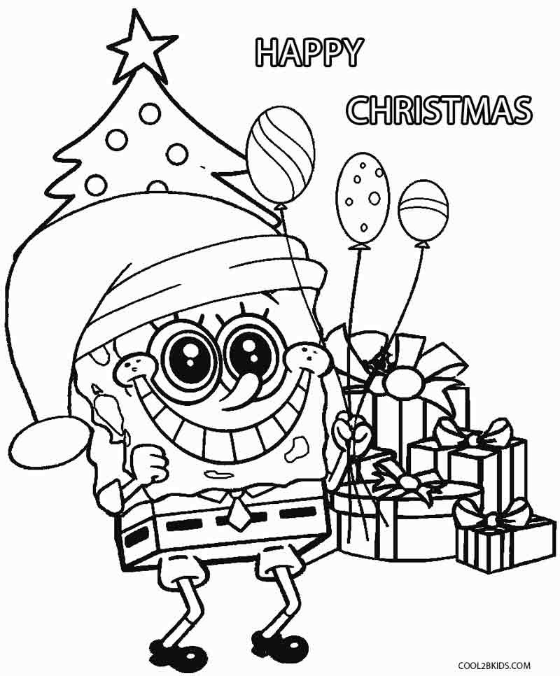 Printable Coloring Pages Christmas
 Printable Spongebob Coloring Pages For Kids