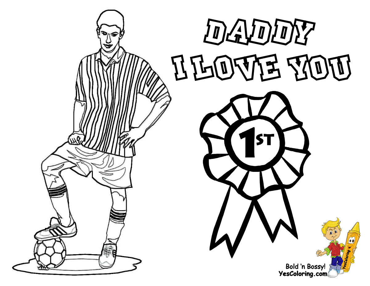 Printable Coloring Pages For Boys Soccer
 Cool Father Day Coloring Pages Fathers Day