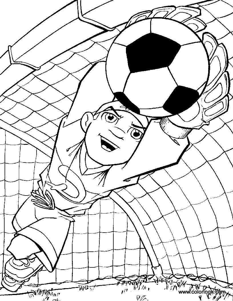 Printable Coloring Pages For Boys Soccer
 Goalkeeper coloring page Soccer Coloring Pages