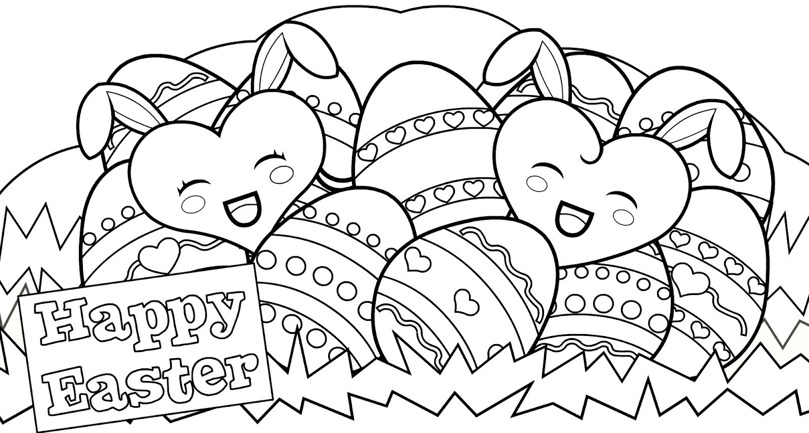 Printable Coloring Pages For Easter
 Free Easter Coloring Sheets